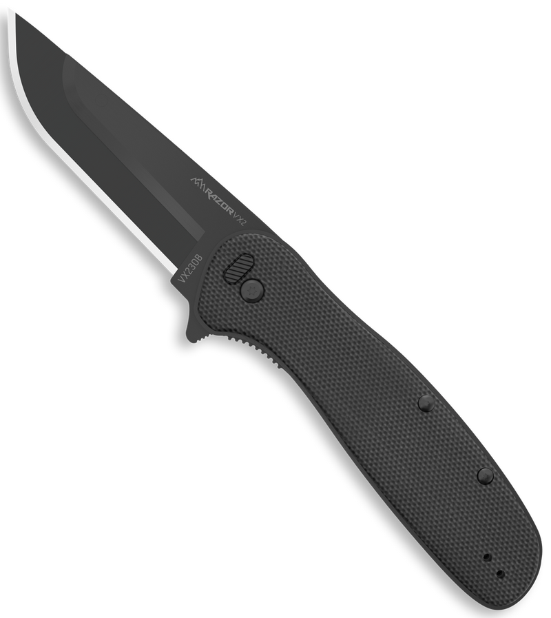 Outdoor Edge Razor VX2 EDC Folding Knife, Black - VX230B