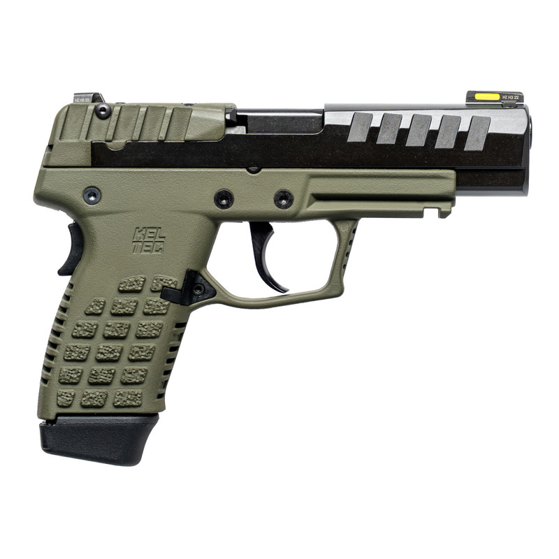 Kel-Tec P15 9mm 4" 15+1 Striker-Fired Pistol, Black Slide/Green Frame - P15GRN