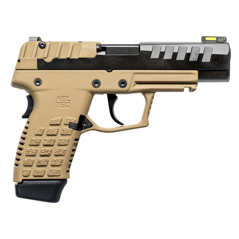 Kel-Tec P15 9mm 4" 15+1 Striker-Fired Semi-Auto Pistol, Black Slide/Tan Frame - P15TAN