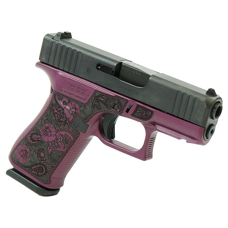 Glock 43X 9mm 3.41" 10rd Pistol, Black Cherry Paisley Grip - UX4350201FR
