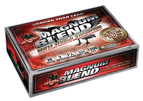 HEVI-Shot Magnum Blend Plastic 20 Gauge 3" 1 1/4oz #5/6/7 Shot 5 Round Box - HS00567