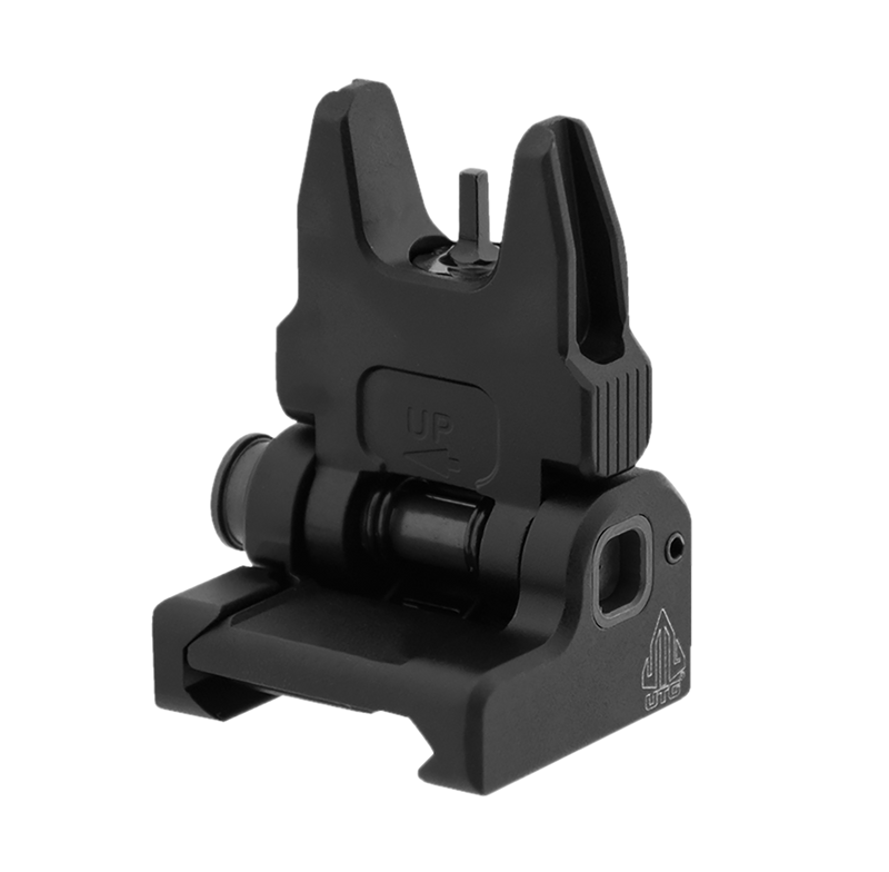 Leapers UTG Accu-Sync Spring-Loaded AR15 Flip-up Front Sight, Black - MNT-757