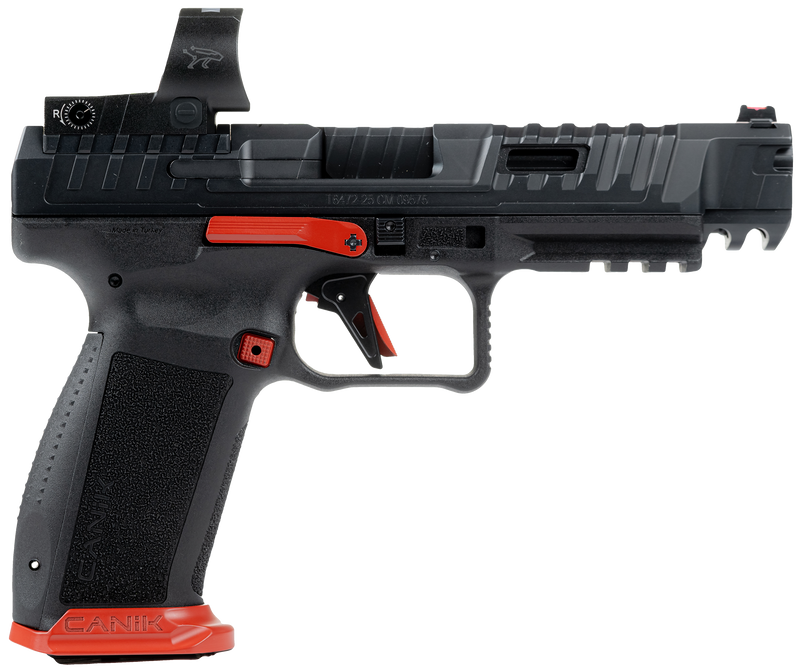 Canik SFx Rival 9mm 5" 18+1 Pistol, Black with Red Controls - HG6610RV-N