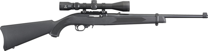 Ruger 10/22 Carbine .22 LR 18.5" 10rd Semi-Auto Rifle with Scope, Black - RUG 31143