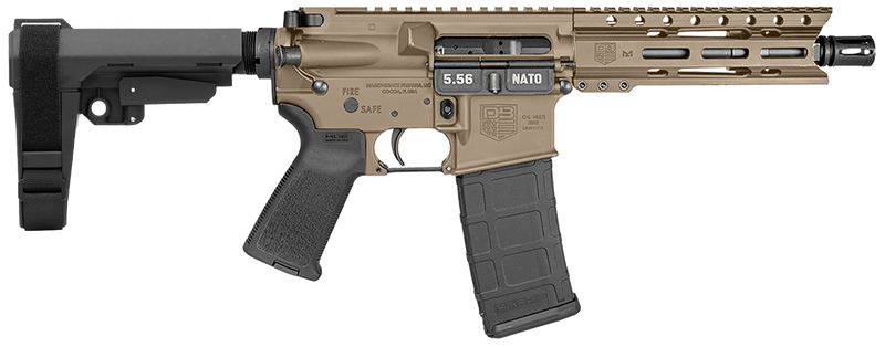 Diamondback DB15 5.56 NATO 7" 30+1rd AR Pistol, Flat Dark Earth Cerakote - DB1913K061