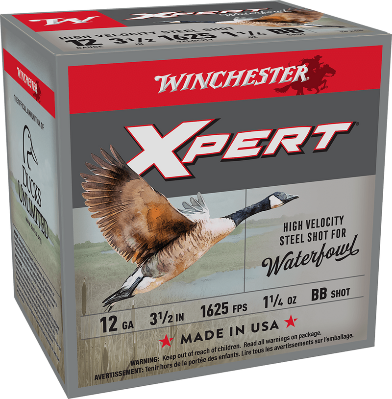 Winchester Xpert Steel 12 Gauge 3.5" 1 1/4 oz BB Shot 25 Round Box - WEX12LMBB