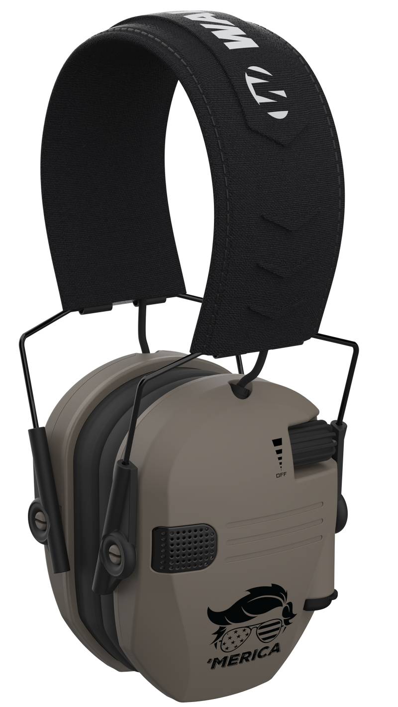 Walker's Razor Merica Muffs Over the Head Hearing Protection, Flat Dark Earth - GWPRSEMT24MERFDE