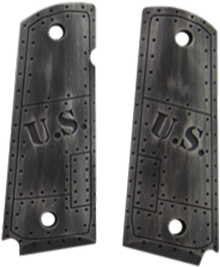 Hogue Govt. Model Aluminum 1911 U.S. Green Distressed Grip - 00824