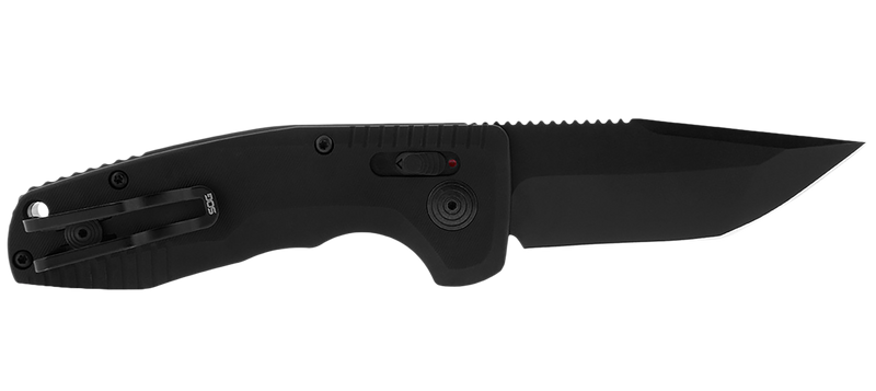 SOG SOG-TAC Auto Compact Folding Knife, Black - SOG-15-38-09