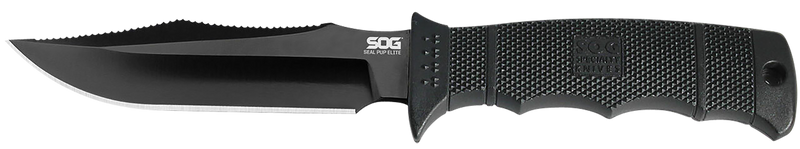 SOG Seal Pup Elite 4.85" Fixed Blade Knife Black - SOGE37SNCP