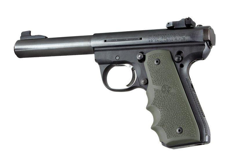 Hogue Ruger 22/45 RP Rubber Grip with Finger Grooves, OD Green - 82081