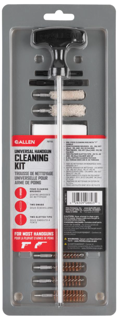Allen Universal Handgun Cleaning Kit .22-.45 Caliber - 70731