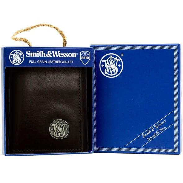 Smith & Wesson Men's Genuine Leather Wallet 12pc Counter Display, Multi - 49676