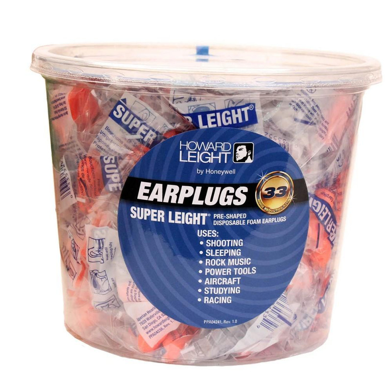 Howard Leight Super Leight Ear Plugs, Coral - R-33133