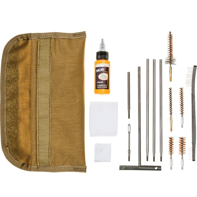 TacShield Universal GI Field 13 Piece Cleaning Kit, Coyote Brown - 03961U
