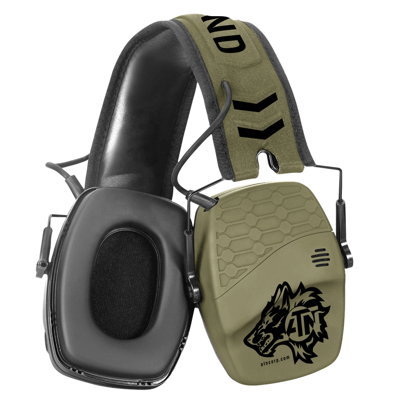 ATN X-Sound Electronic Earmuffs with Bluetooth, OD Green - ACPROTXSND