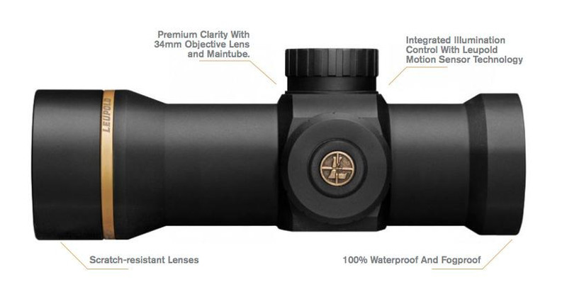 Leupold VX-Freedom 1x34mm RDS 1 MOA Dot Riflescope, Matte Black - 120638