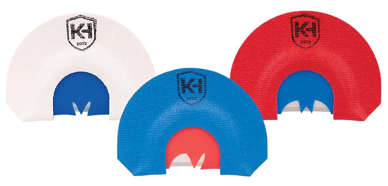 Knight & Hale HD Hen Series Turkey Mouth Call 3-Pack, Red/White/Blue - KHT0206