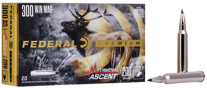 Federal Premium Terminal Ascent 300 Win Mag 200gr Rifle Ammo, 20rd Box - P300WTA1