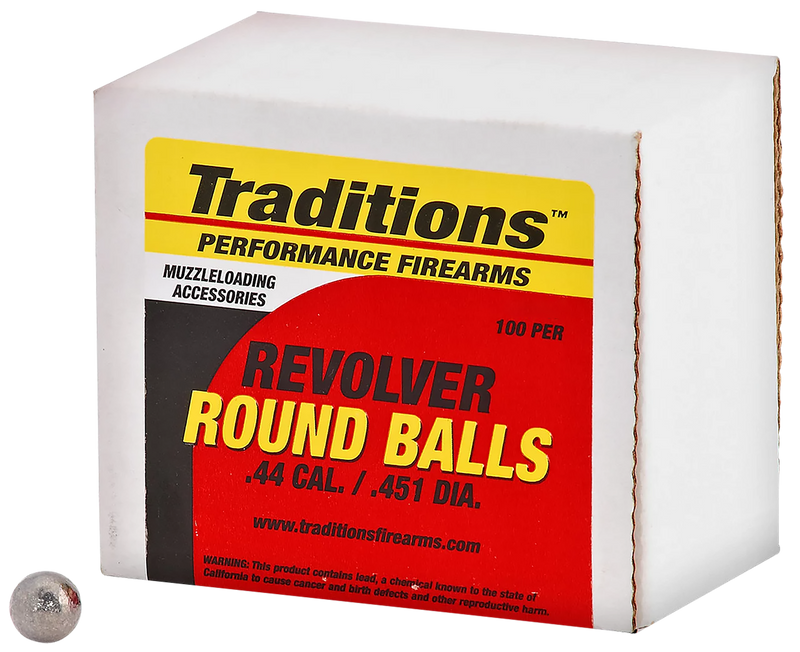 Traditions Revolver Round Ball 44 Cal 140 gr 100/Box - A1647