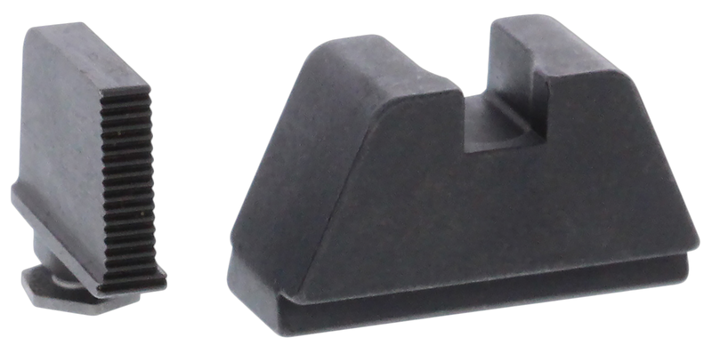 AmeriGlo Tall Suppressor Height Sight Set for Glock, Black Serrated - GL470