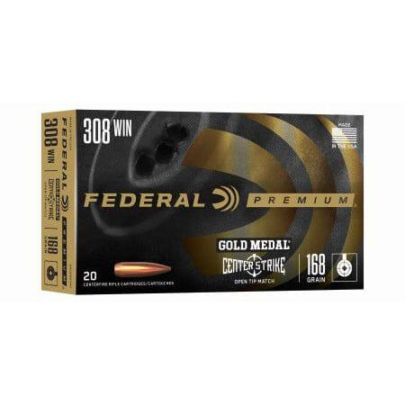 Federal Gold Medal 308 Win 168gr Open Tip Match Rifle Ammo, 20/Box - GM308OTM1