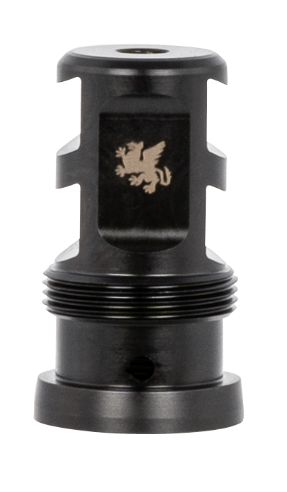 Griffin Armament Paladin 2 Port Taper Mount Muzzle Brake, 22 Cal 1/2"-28, Black Melonite - TMPB22C1228