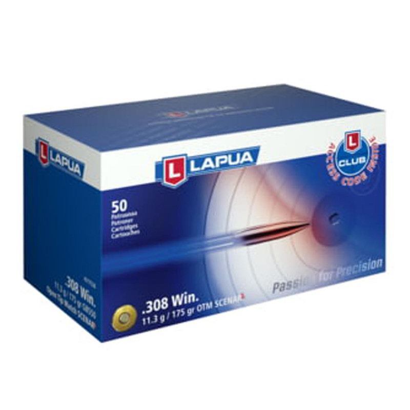 Lapua Rifle Ammo 308 Winchester 175gr Scenar-L OTM Box/50 - 4317520