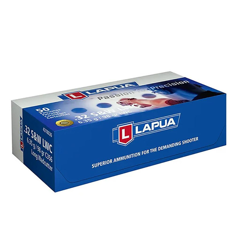 Lapua LWC Pistol Ammo 32 S&W Long 98gr 787 fps 50/ct - 4318026