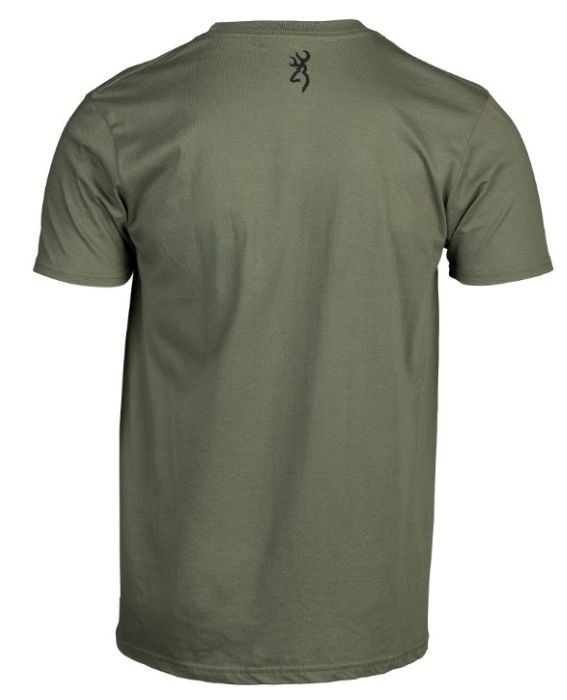 Browning Short Sleeve T-Shirt Camo Buckmark Green/Ovix - 5010066405