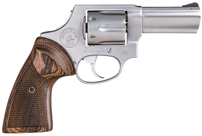Taurus 856 Executive Grade 38 Special +P 3" 6rd Revolver, Satin Stainless Steel - 2-856EX39CH