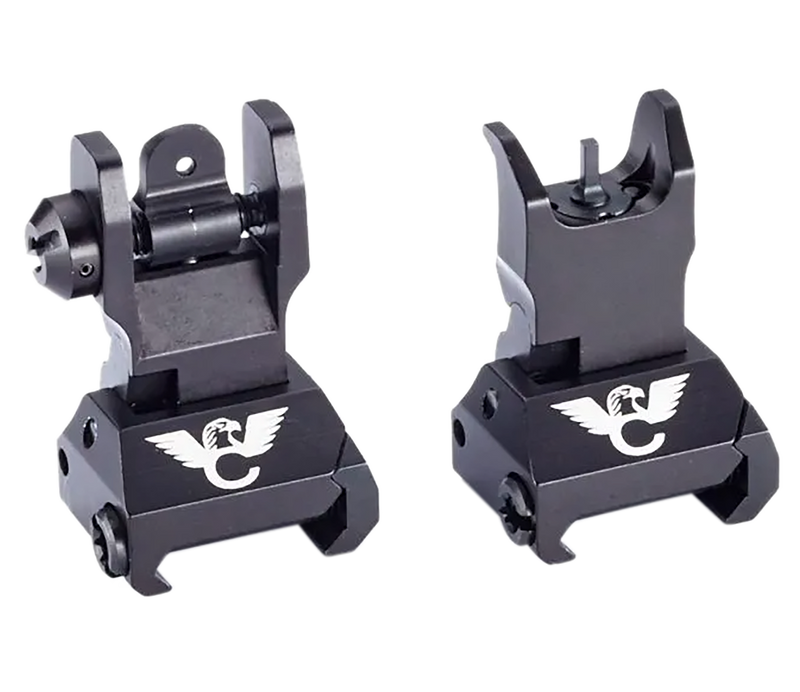 Wilson Combat AR Platform Sight Set Manual Deploy Picatinny Rail Mount Black - TRBUS