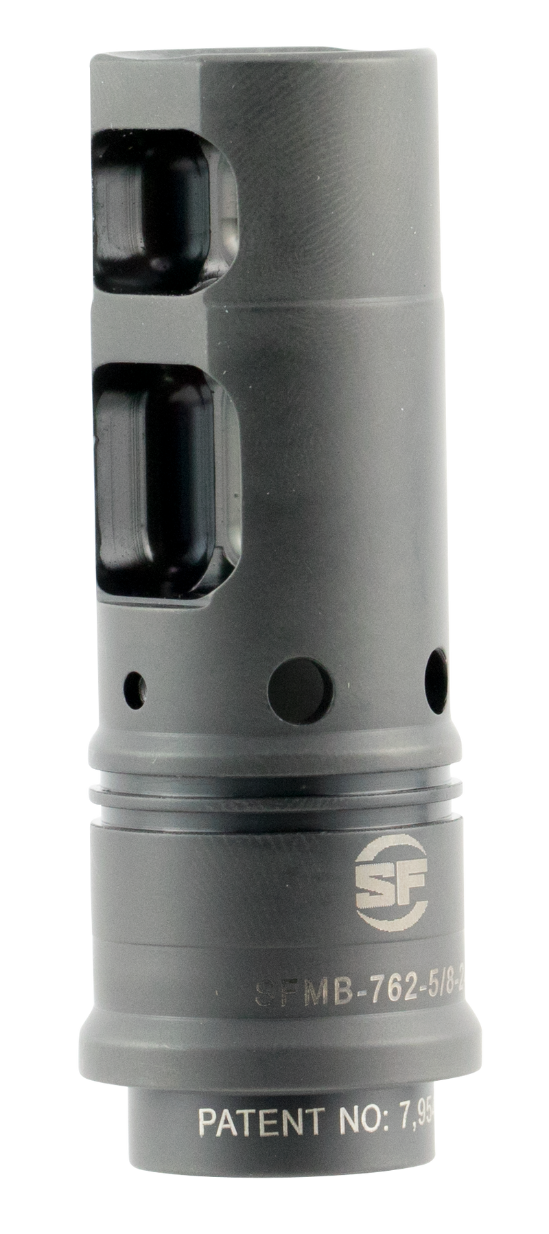 SureFire SOCOM Muzzle Brake, 7.62mm, 5/8"-24 tpi, Black DLC Stainless Steel - SFMB7625824
