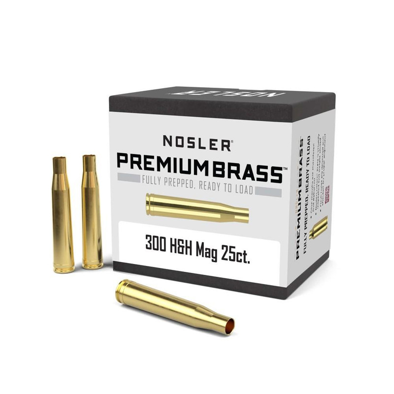 Nosler Unprimed Brass Rifle Cartridge Cases .300 H&H Magnum 25/ct - 11800