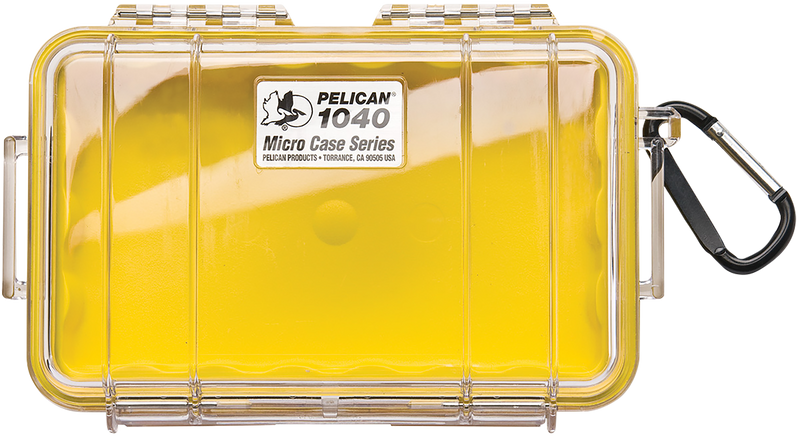 Pelican Micro Case Yellow/Clear Polycarbonate 7.50" - 1040027100