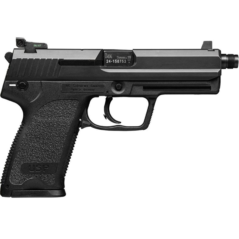 Heckler & Koch USP45 Tactical V1 .45 ACP 5.09" 12+1 Pistol, Black - 81000350