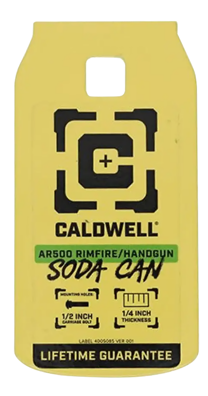 Caldwell AR500 1/4" Rimfire/Handgun Soda Can Target, Yellow - 4002314