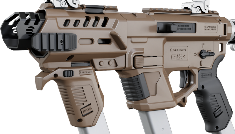 Recover Tactical P-IX+MG PG9 SR20 Metal Front Guard Pistol Grip, Tan - PIXPMG02