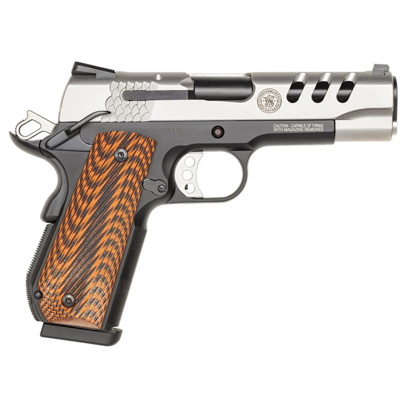 Smith & Wesson SW1911 PC .45 ACP 4.25" 8rd Handgun, Two Tone Stainless - 170344U