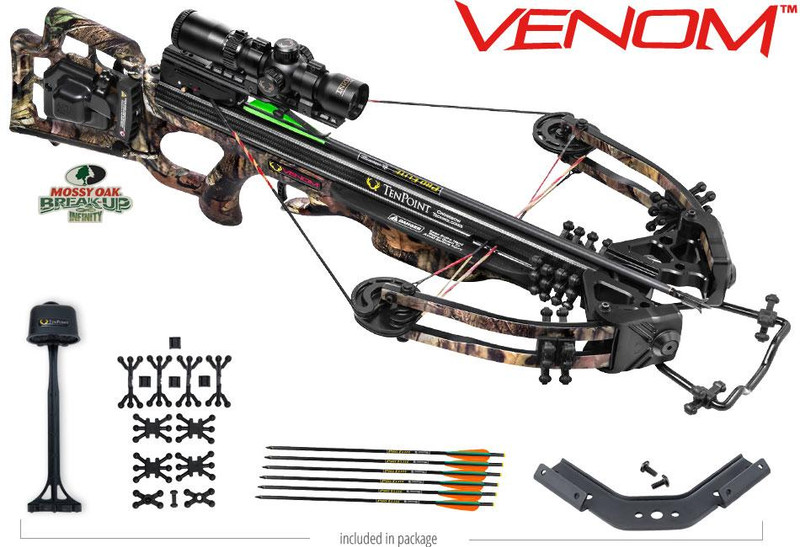 Tenpoint Venom Crossbow Package with AcuDraw 50 and RangeMaster Pro Scope, Mossy Oak Breakup Infinity - CB16001-8411
