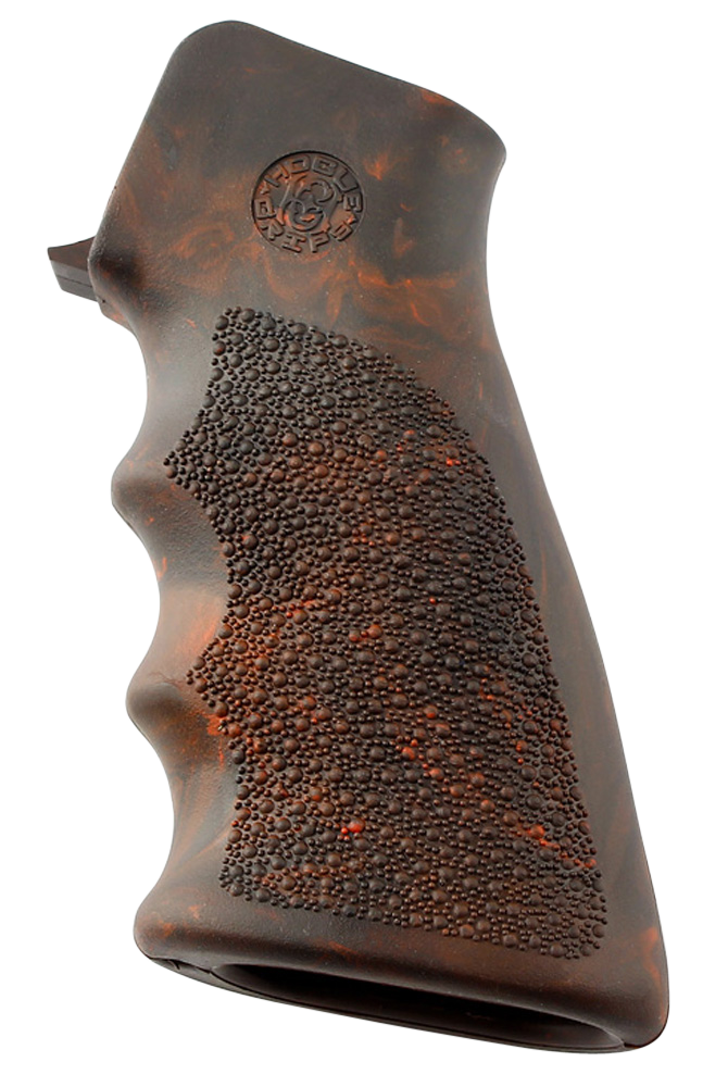 Hogue OverMolded Grip Cobblestone Red Lava Rubber with Finger Grooves for AR-15, M16 - 15016