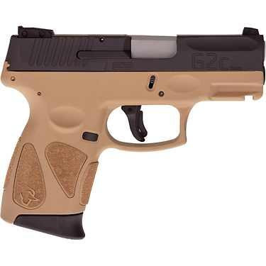 Taurus G2C 9mm Luger 3.2" 12rd Handgun, Black Slide/FDE Grip - 1-G2C931-12