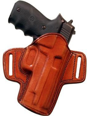 Tagua Gun Leather Open Top Belt Holster for Glock 19/23/32/38 Brown Right Hand - BH3-312