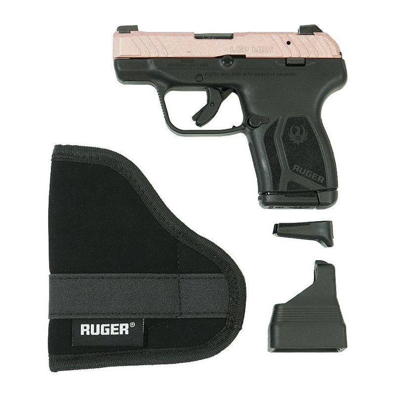 Ruger LCP 380 Max .380 Auto 2.75" 10rd Handgun, Rose Gold Glitter - 13716