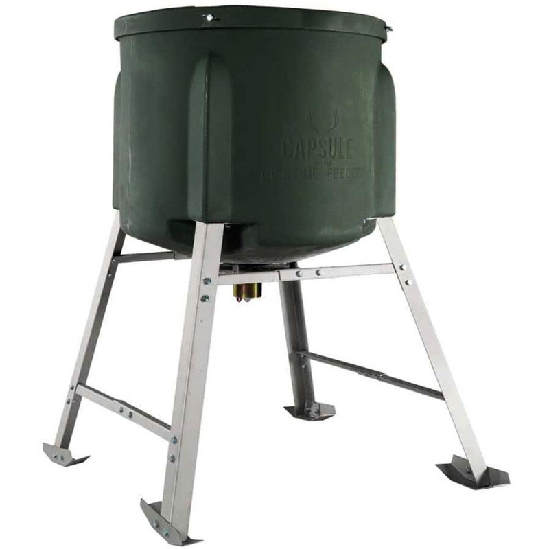 Capsule Feeders Gamekeeper Capsule Feeder 400 lb with Legs, Green - CAP-400