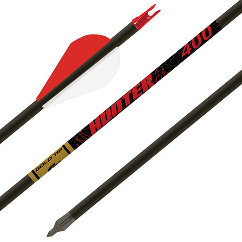 Gold Tip Hunter 340 2in Raptor Vanes Arrows Black - HUN340A26