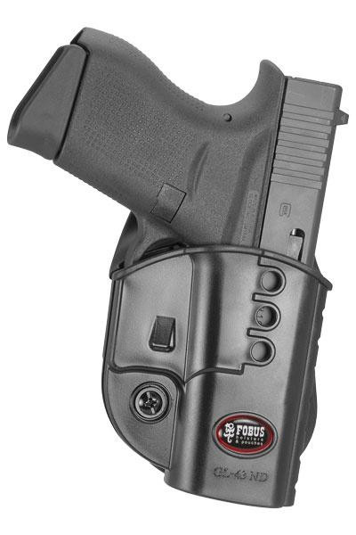 Fobus Glock 43 Paddle Holster Left Hand Black - GL43NDLH