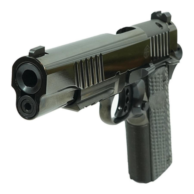 Alpha Foxtrot AF1911 Enhanced 10mm 5" 7rd Handgun, Black DLC - AA01X2EMD-PDBK08-NVC