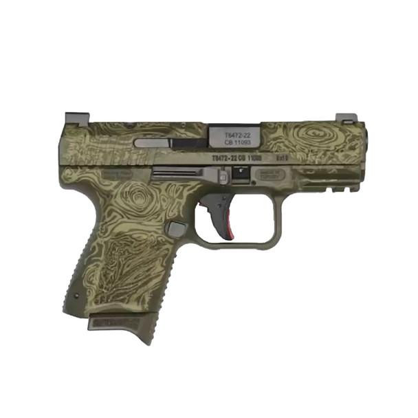 Century Arms Canik TP9 Elite SC 9mm Luger 3.5" 12rd Pistol, Damascus Green - HG5610DG-X BLEM