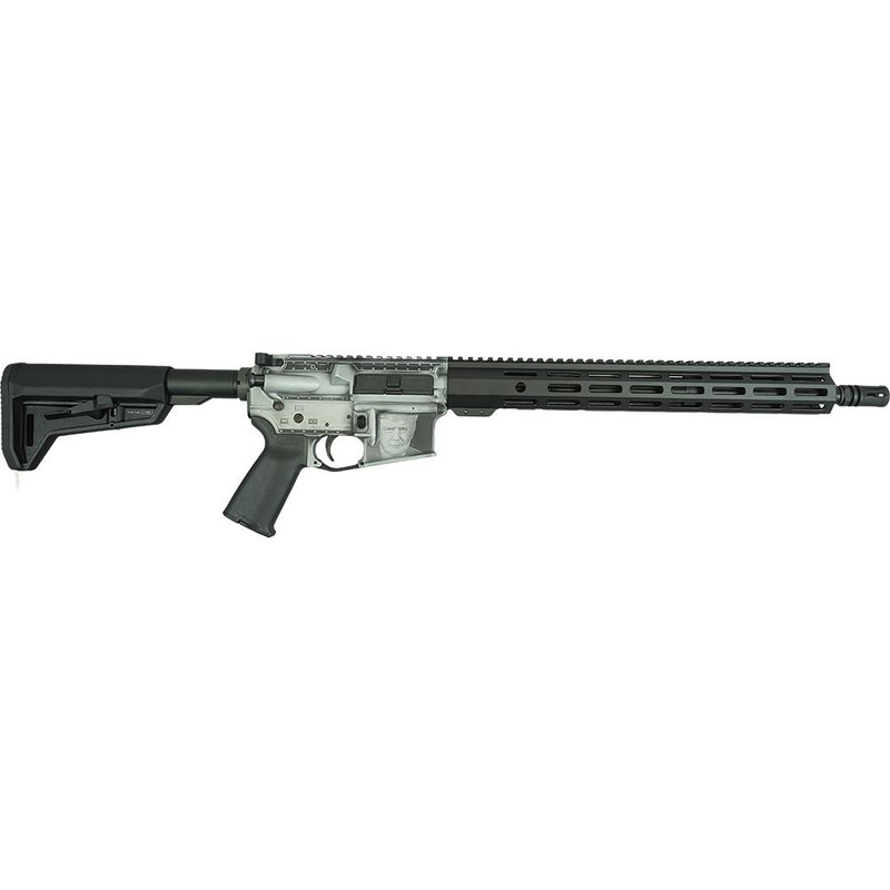 Shark Coast Tactical Trump 2.0 AR-15 5.56mm 16" 30rd Rifle, Distressed Silver Black - 300134100004-1